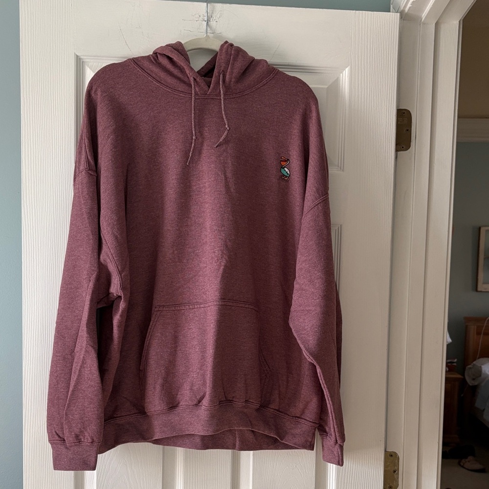 Gildan Men's Burgundy Hoodie Sweater
